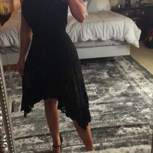 Black lace overlay Guess cocktail dress @regg01